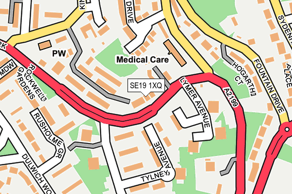 SE19 1XQ map - OS OpenMap – Local (Ordnance Survey) SE19 1XQ map - OS OpenMap – Local (Ordnance Survey)