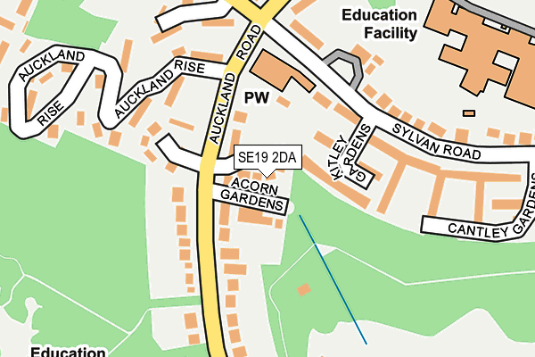 SE19 2DA map - OS OpenMap – Local (Ordnance Survey) SE19 2DA map - OS OpenMap – Local (Ordnance Survey)
