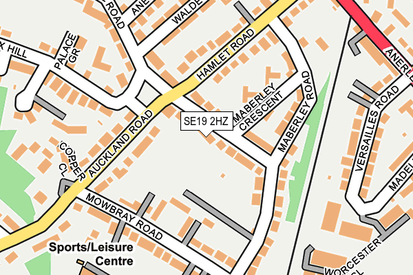 SE19 2HZ map - OS OpenMap – Local (Ordnance Survey) SE19 2HZ map - OS OpenMap – Local (Ordnance Survey)