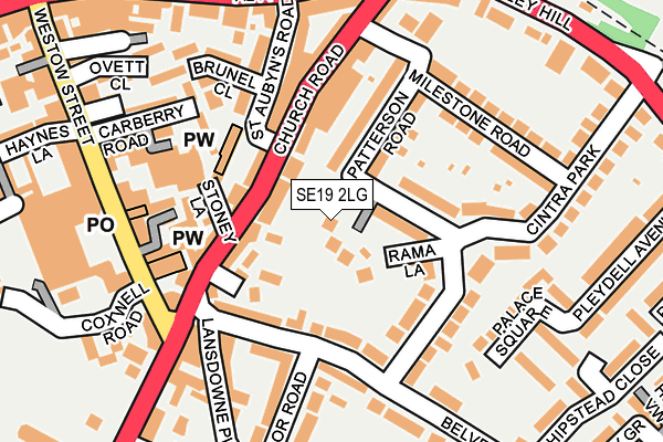SE19 2LG map - OS OpenMap – Local (Ordnance Survey) SE19 2LG map - OS OpenMap – Local (Ordnance Survey)