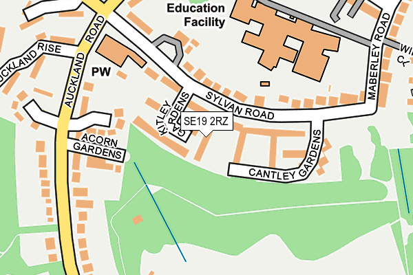 SE19 2RZ map - OS OpenMap – Local (Ordnance Survey) SE19 2RZ map - OS OpenMap – Local (Ordnance Survey)