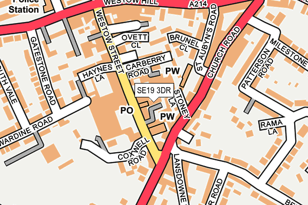 SE19 3DR map - OS OpenMap – Local (Ordnance Survey) SE19 3DR map - OS OpenMap – Local (Ordnance Survey)
