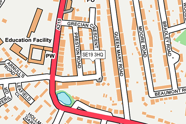 SE19 3HQ map - OS OpenMap – Local (Ordnance Survey) SE19 3HQ map - OS OpenMap – Local (Ordnance Survey)