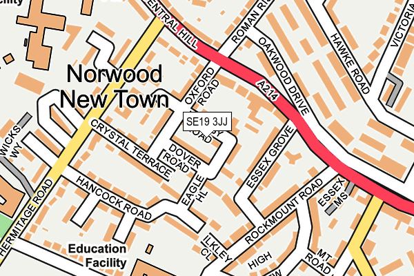 SE19 3JJ map - OS OpenMap – Local (Ordnance Survey) SE19 3JJ map - OS OpenMap – Local (Ordnance Survey)