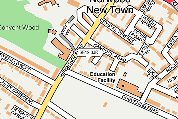 SE19 3JR map - OS OpenMap – Local (Ordnance Survey) SE19 3JR map - OS OpenMap – Local (Ordnance Survey)