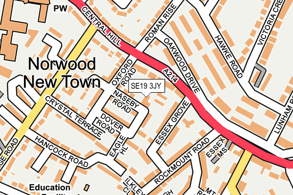 SE19 3JY map - OS OpenMap – Local (Ordnance Survey) SE19 3JY map - OS OpenMap – Local (Ordnance Survey)