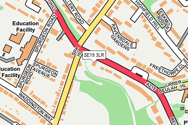 SE19 3LR map - OS OpenMap – Local (Ordnance Survey) SE19 3LR map - OS OpenMap – Local (Ordnance Survey)