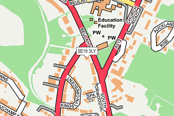 SE19 3LY map - OS OpenMap – Local (Ordnance Survey) SE19 3LY map - OS OpenMap – Local (Ordnance Survey)