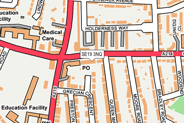 SE19 3NQ map - OS OpenMap – Local (Ordnance Survey) SE19 3NQ map - OS OpenMap – Local (Ordnance Survey)