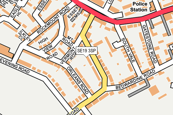 SE19 3SP map - OS OpenMap – Local (Ordnance Survey) SE19 3SP map - OS OpenMap – Local (Ordnance Survey)