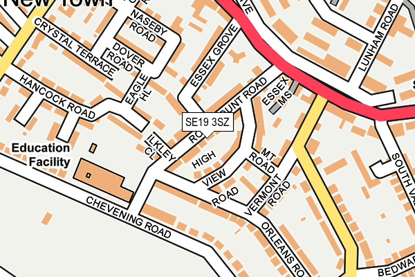 SE19 3SZ map - OS OpenMap – Local (Ordnance Survey) SE19 3SZ map - OS OpenMap – Local (Ordnance Survey)