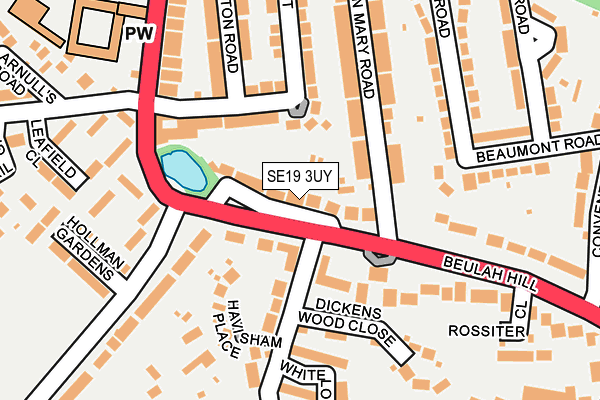 SE19 3UY map - OS OpenMap – Local (Ordnance Survey) SE19 3UY map - OS OpenMap – Local (Ordnance Survey)