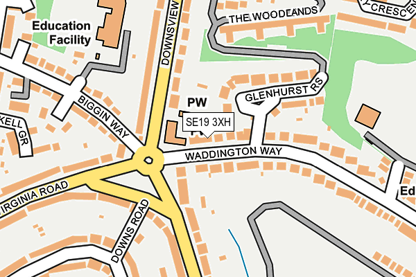 SE19 3XH map - OS OpenMap – Local (Ordnance Survey) SE19 3XH map - OS OpenMap – Local (Ordnance Survey)