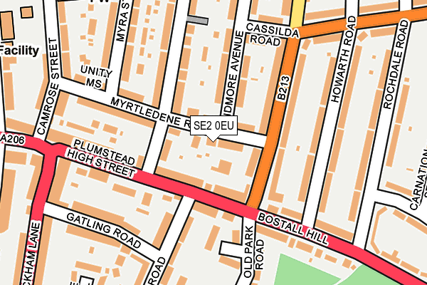 SE2 0EU map - OS OpenMap – Local (Ordnance Survey) SE2 0EU map - OS OpenMap – Local (Ordnance Survey)