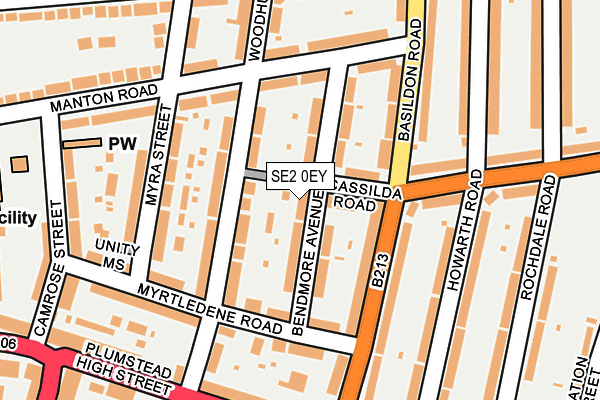 SE2 0EY map - OS OpenMap – Local (Ordnance Survey) SE2 0EY map - OS OpenMap – Local (Ordnance Survey)
