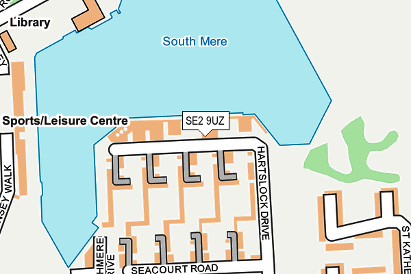 SE2 9UZ map - OS OpenMap – Local (Ordnance Survey) SE2 9UZ map - OS OpenMap – Local (Ordnance Survey)