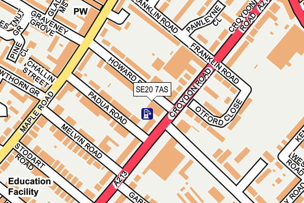 SE20 7AS map - OS OpenMap – Local (Ordnance Survey) SE20 7AS map - OS OpenMap – Local (Ordnance Survey)