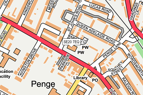 SE20 7EQ map - OS OpenMap – Local (Ordnance Survey) SE20 7EQ map - OS OpenMap – Local (Ordnance Survey)