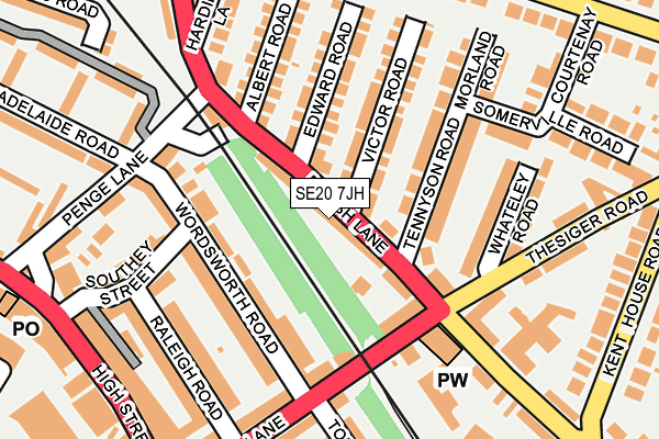 SE20 7JH map - OS OpenMap – Local (Ordnance Survey) SE20 7JH map - OS OpenMap – Local (Ordnance Survey)