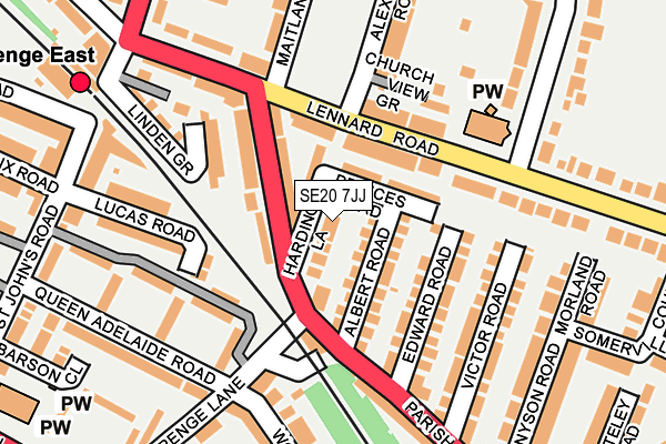 SE20 7JJ map - OS OpenMap – Local (Ordnance Survey) SE20 7JJ map - OS OpenMap – Local (Ordnance Survey)
