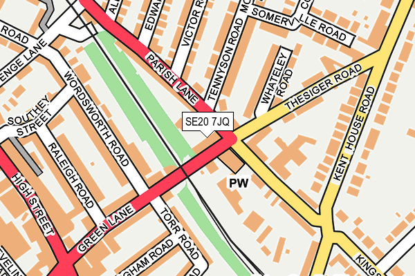SE20 7JQ map - OS OpenMap – Local (Ordnance Survey) SE20 7JQ map - OS OpenMap – Local (Ordnance Survey)
