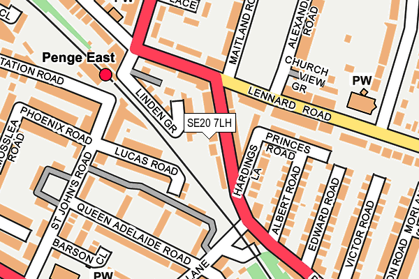 SE20 7LH map - OS OpenMap – Local (Ordnance Survey) SE20 7LH map - OS OpenMap – Local (Ordnance Survey)