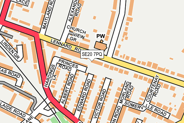 SE20 7PQ map - OS OpenMap – Local (Ordnance Survey) SE20 7PQ map - OS OpenMap – Local (Ordnance Survey)