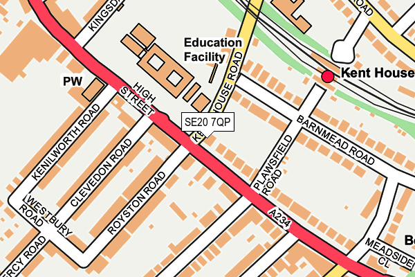 SE20 7QP map - OS OpenMap – Local (Ordnance Survey) SE20 7QP map - OS OpenMap – Local (Ordnance Survey)