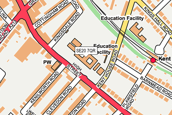 SE20 7QR map - OS OpenMap – Local (Ordnance Survey) SE20 7QR map - OS OpenMap – Local (Ordnance Survey)