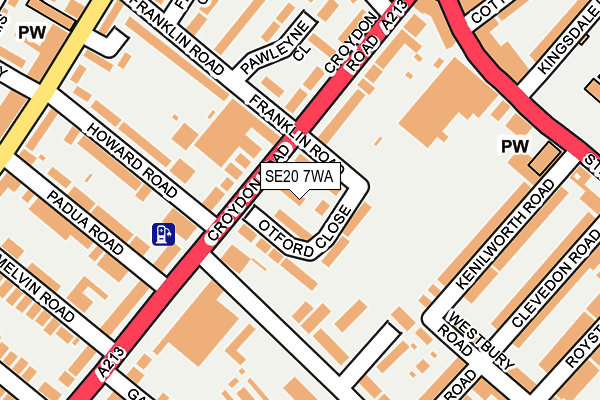 SE20 7WA map - OS OpenMap – Local (Ordnance Survey) SE20 7WA map - OS OpenMap – Local (Ordnance Survey)