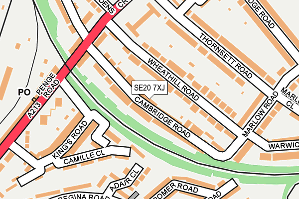 SE20 7XJ map - OS OpenMap – Local (Ordnance Survey) SE20 7XJ map - OS OpenMap – Local (Ordnance Survey)