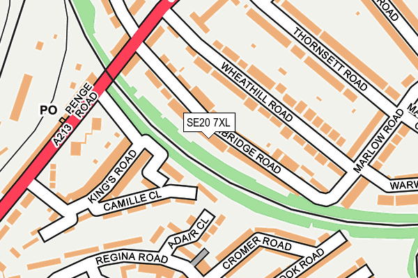SE20 7XL map - OS OpenMap – Local (Ordnance Survey) SE20 7XL map - OS OpenMap – Local (Ordnance Survey)