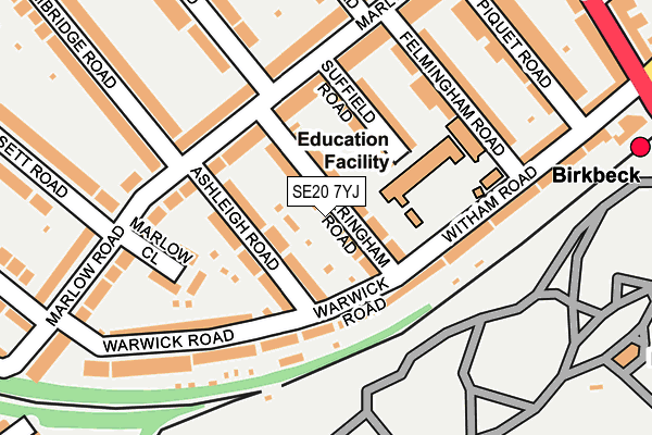 SE20 7YJ map - OS OpenMap – Local (Ordnance Survey) SE20 7YJ map - OS OpenMap – Local (Ordnance Survey)