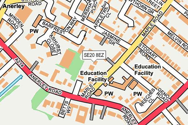 SE20 8EZ map - OS OpenMap – Local (Ordnance Survey) SE20 8EZ map - OS OpenMap – Local (Ordnance Survey)