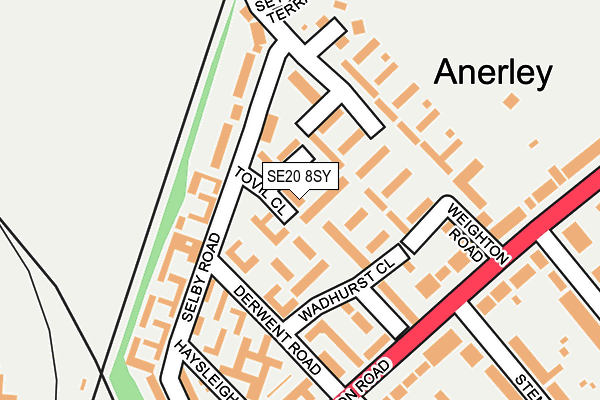 SE20 8SY map - OS OpenMap – Local (Ordnance Survey) SE20 8SY map - OS OpenMap – Local (Ordnance Survey)