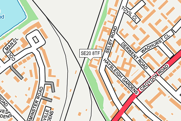 SE20 8TF map - OS OpenMap – Local (Ordnance Survey) SE20 8TF map - OS OpenMap – Local (Ordnance Survey)