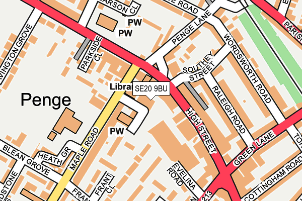 SE20 9BU map - OS OpenMap – Local (Ordnance Survey) SE20 9BU map - OS OpenMap – Local (Ordnance Survey)