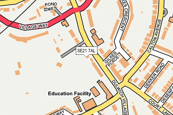 SE21 7AL map - OS OpenMap – Local (Ordnance Survey) SE21 7AL map - OS OpenMap – Local (Ordnance Survey)