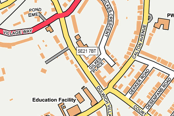 SE21 7BT map - OS OpenMap – Local (Ordnance Survey) SE21 7BT map - OS OpenMap – Local (Ordnance Survey)