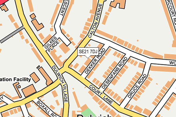 SE21 7DJ map - OS OpenMap – Local (Ordnance Survey) SE21 7DJ map - OS OpenMap – Local (Ordnance Survey)