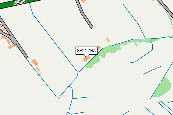 SE21 7HA map - OS OpenMap – Local (Ordnance Survey) SE21 7HA map - OS OpenMap – Local (Ordnance Survey)
