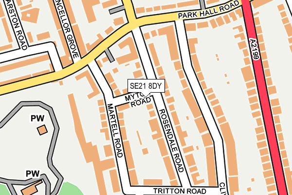 SE21 8DY map - OS OpenMap – Local (Ordnance Survey) SE21 8DY map - OS OpenMap – Local (Ordnance Survey)