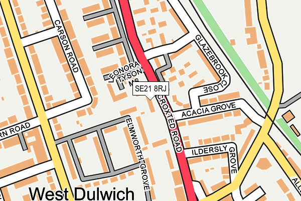 SE21 8RJ map - OS OpenMap – Local (Ordnance Survey) SE21 8RJ map - OS OpenMap – Local (Ordnance Survey)