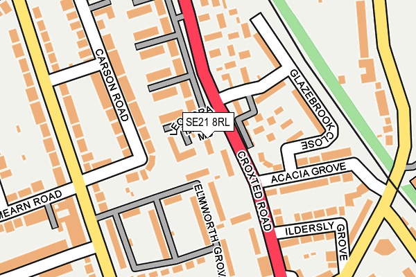 SE21 8RL map - OS OpenMap – Local (Ordnance Survey) SE21 8RL map - OS OpenMap – Local (Ordnance Survey)