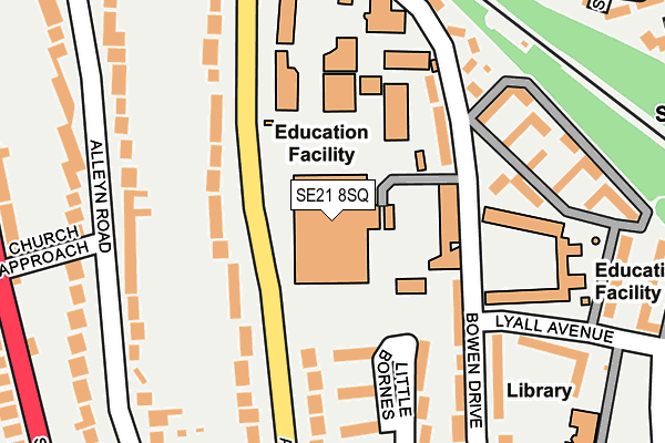 SE21 8SQ map - OS OpenMap – Local (Ordnance Survey) SE21 8SQ map - OS OpenMap – Local (Ordnance Survey)