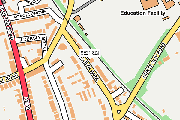 SE21 8ZJ map - OS OpenMap – Local (Ordnance Survey) SE21 8ZJ map - OS OpenMap – Local (Ordnance Survey)