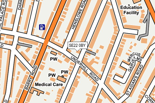 SE22 0BY map - OS OpenMap – Local (Ordnance Survey) SE22 0BY map - OS OpenMap – Local (Ordnance Survey)