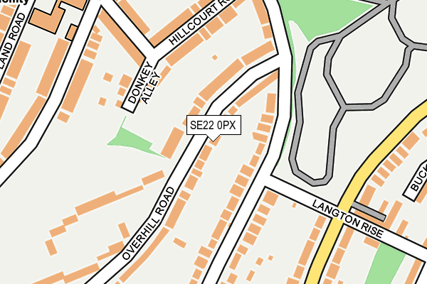 SE22 0PX map - OS OpenMap – Local (Ordnance Survey) SE22 0PX map - OS OpenMap – Local (Ordnance Survey)