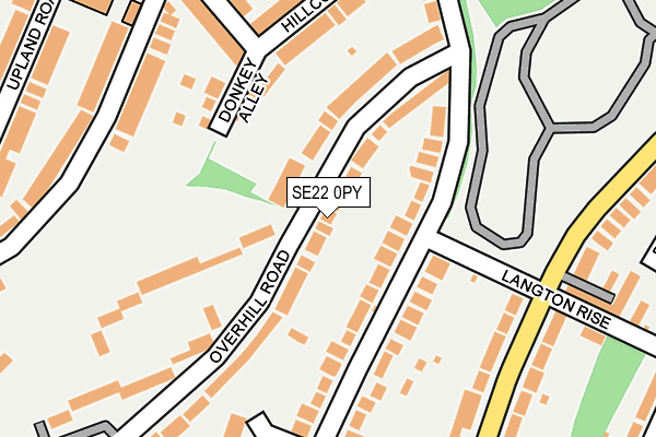SE22 0PY map - OS OpenMap – Local (Ordnance Survey) SE22 0PY map - OS OpenMap – Local (Ordnance Survey)