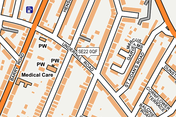 SE22 0QF map - OS OpenMap – Local (Ordnance Survey) SE22 0QF map - OS OpenMap – Local (Ordnance Survey)